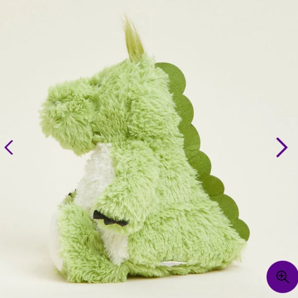 Warmies Green Dinosaur Microwavable